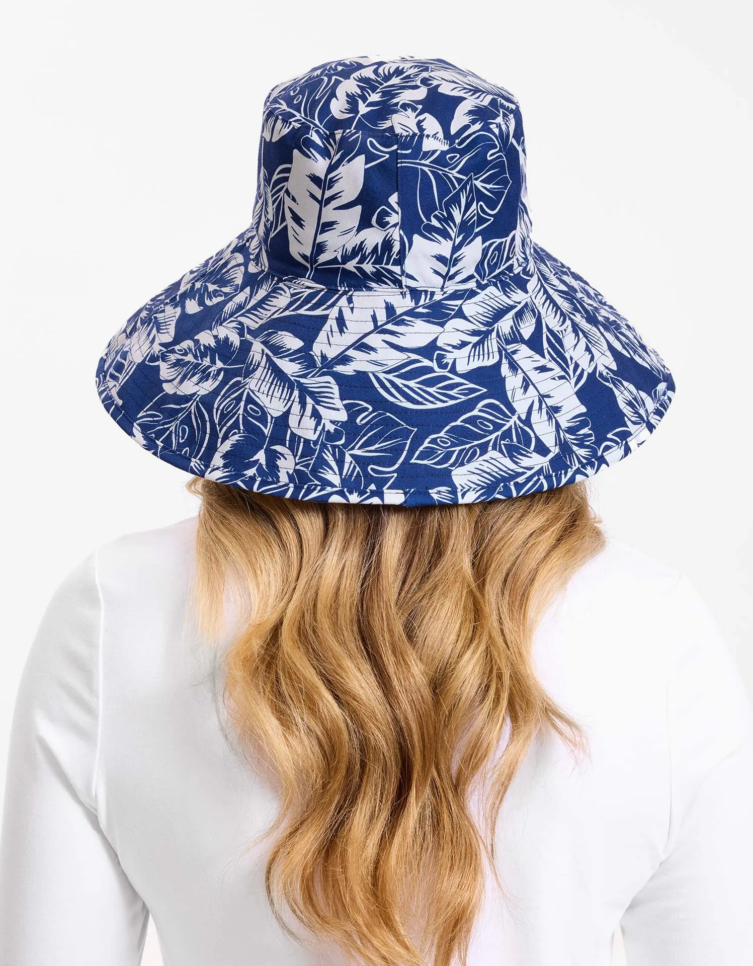 Ultra Wide Tropical Print Sun Hat UPF 50 