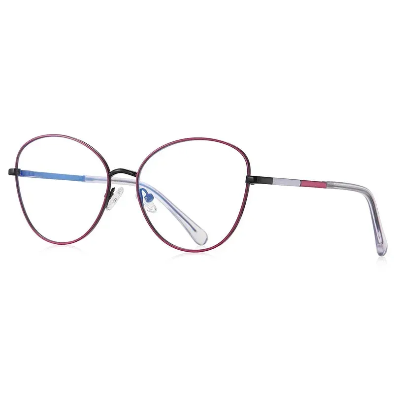 Vicky Womens Full Rim Large Round Alloy Reading Glasses Pfd3054