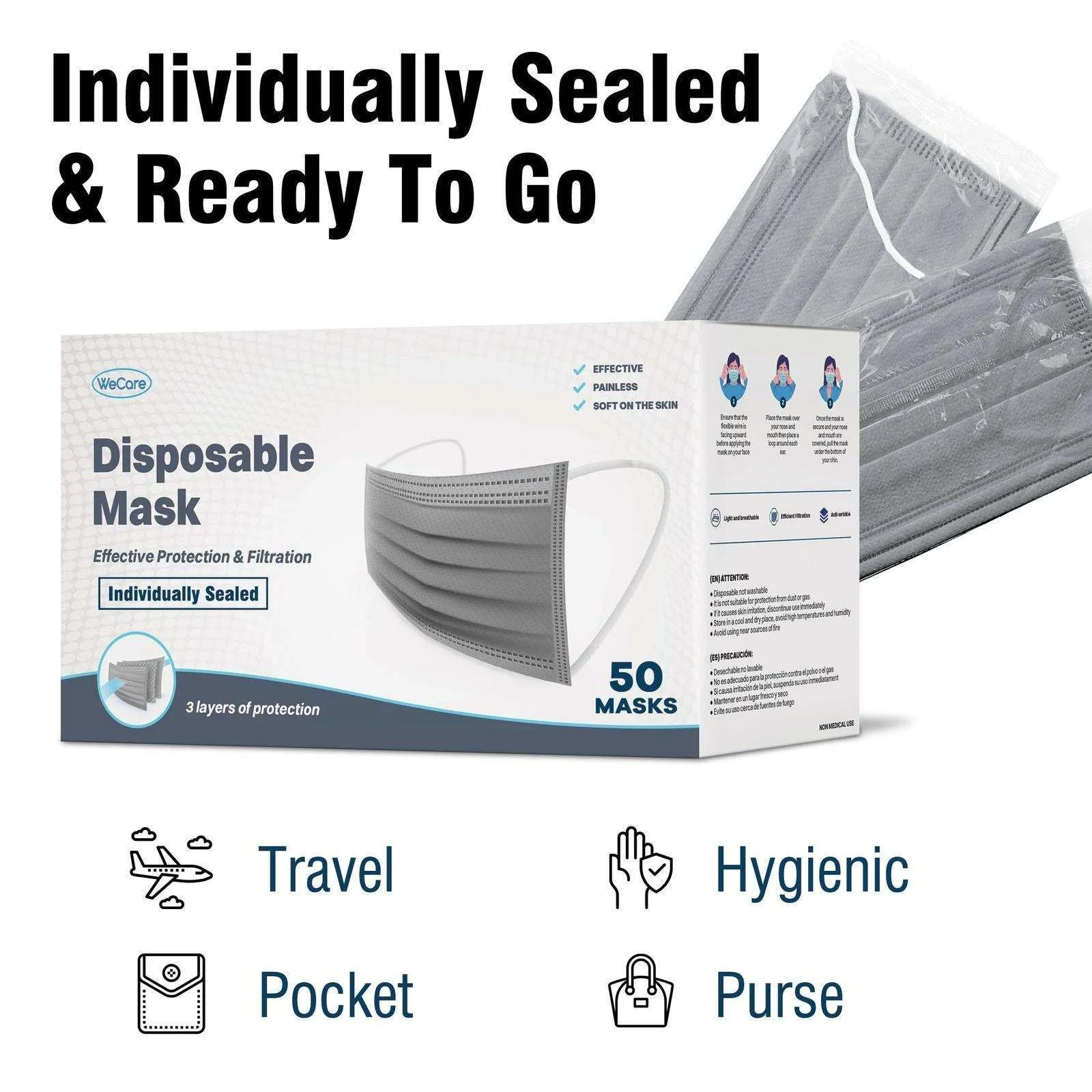 WeCare Grey Masks