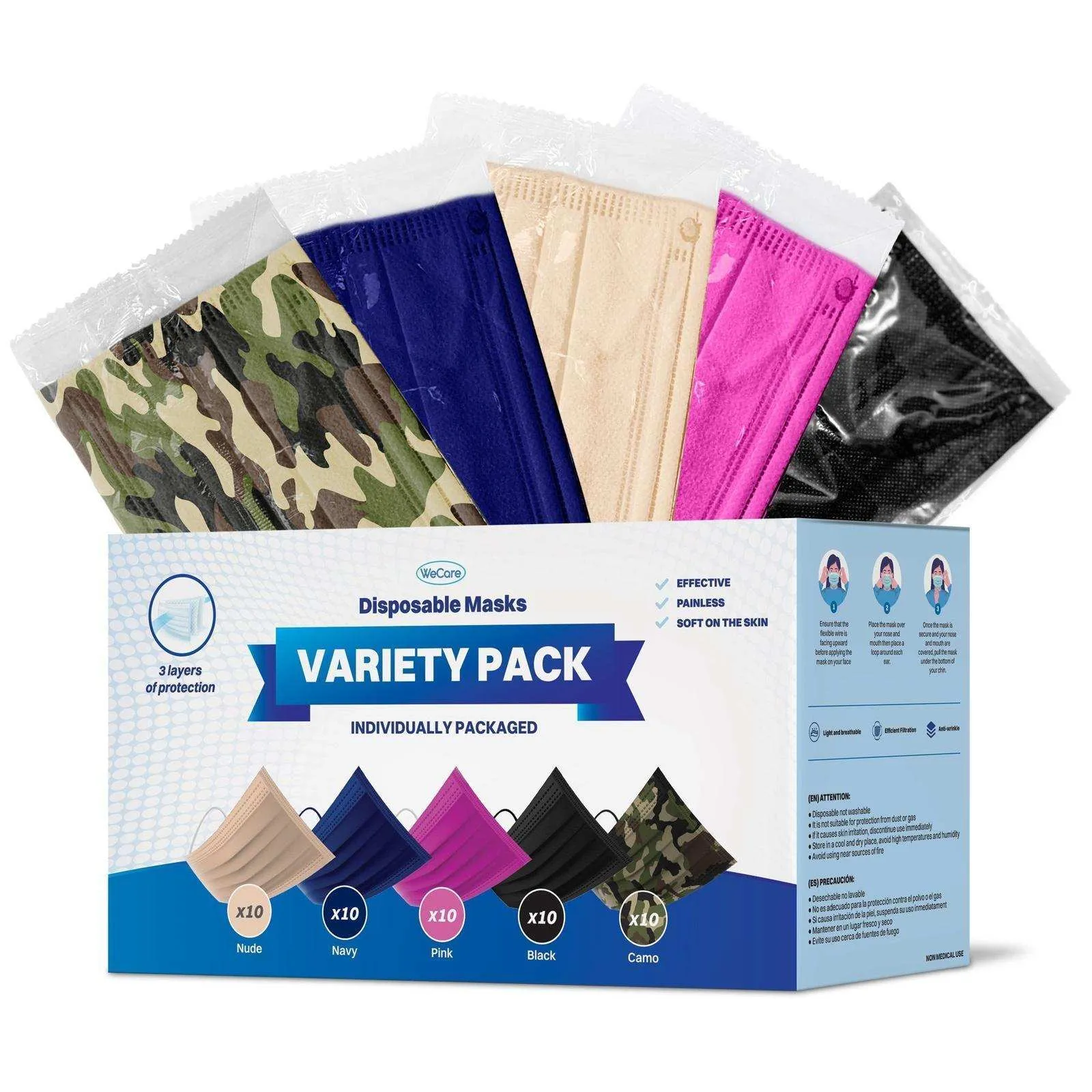 WeCare Variety Color Pack Masks