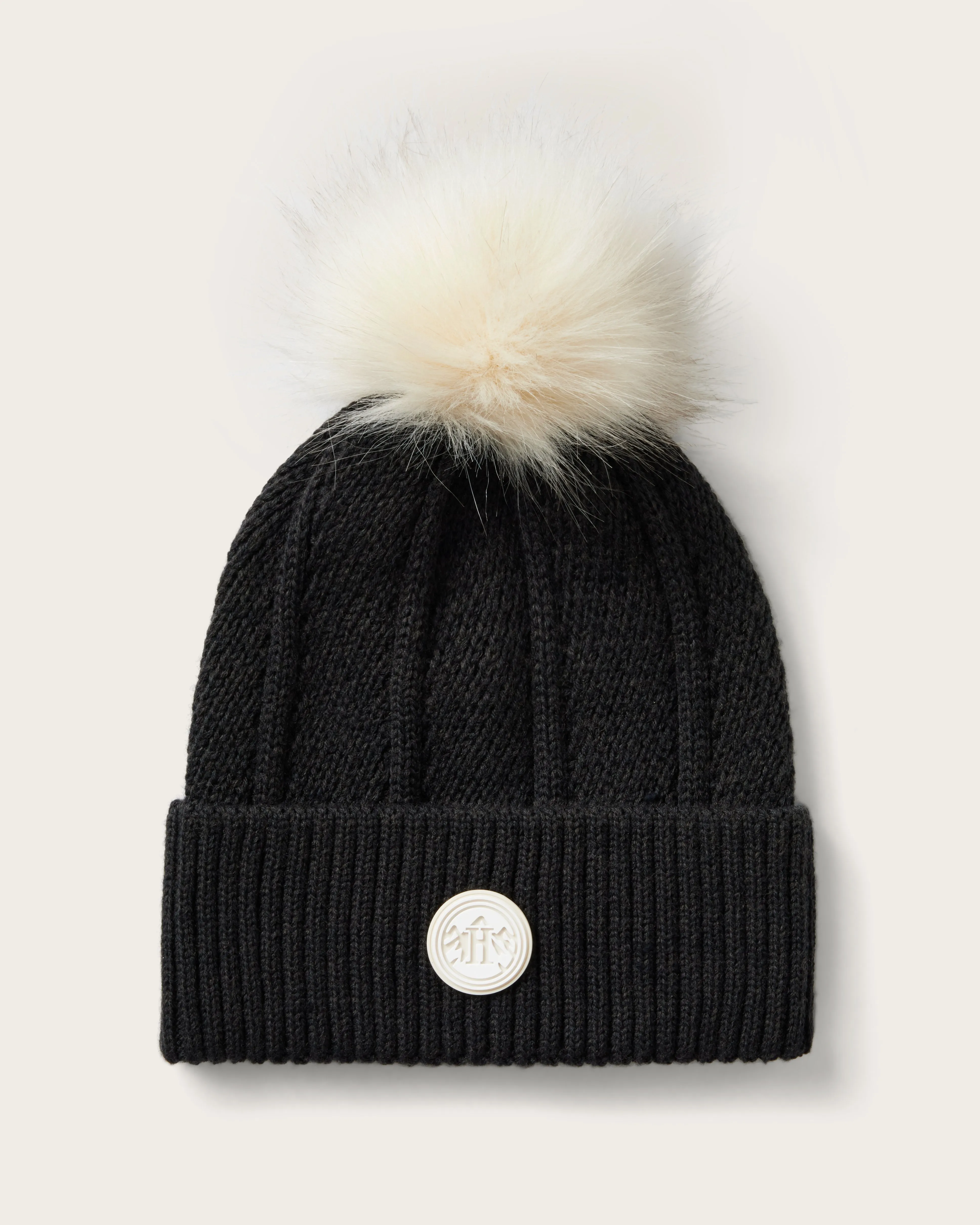 Willow Pom Beanie in Black