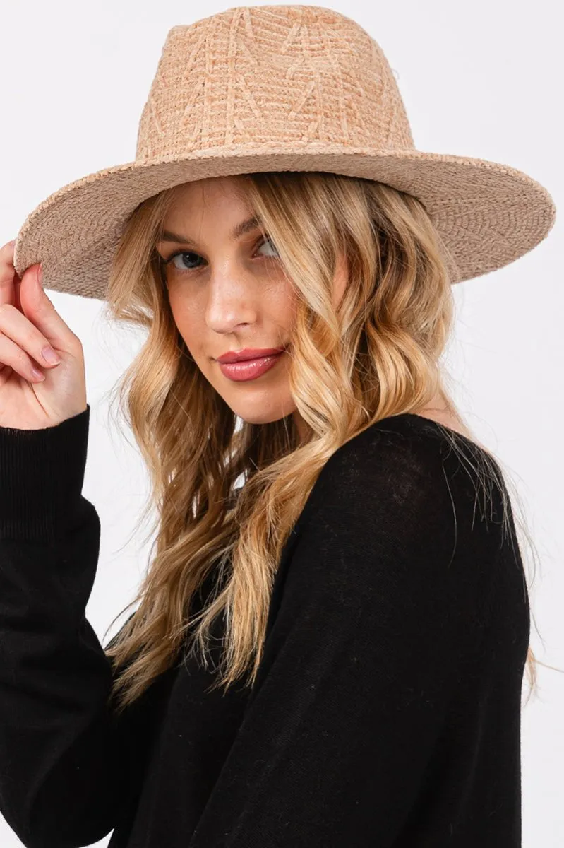 Winter Adventures Beige Knit Fedora