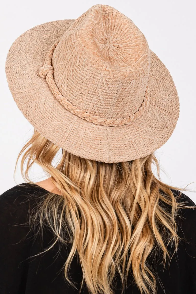 Winter Adventures Beige Knit Fedora