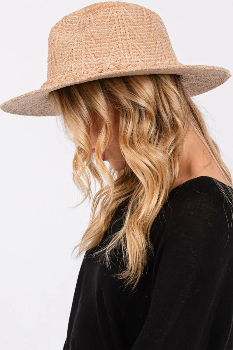 Winter Adventures Beige Knit Fedora