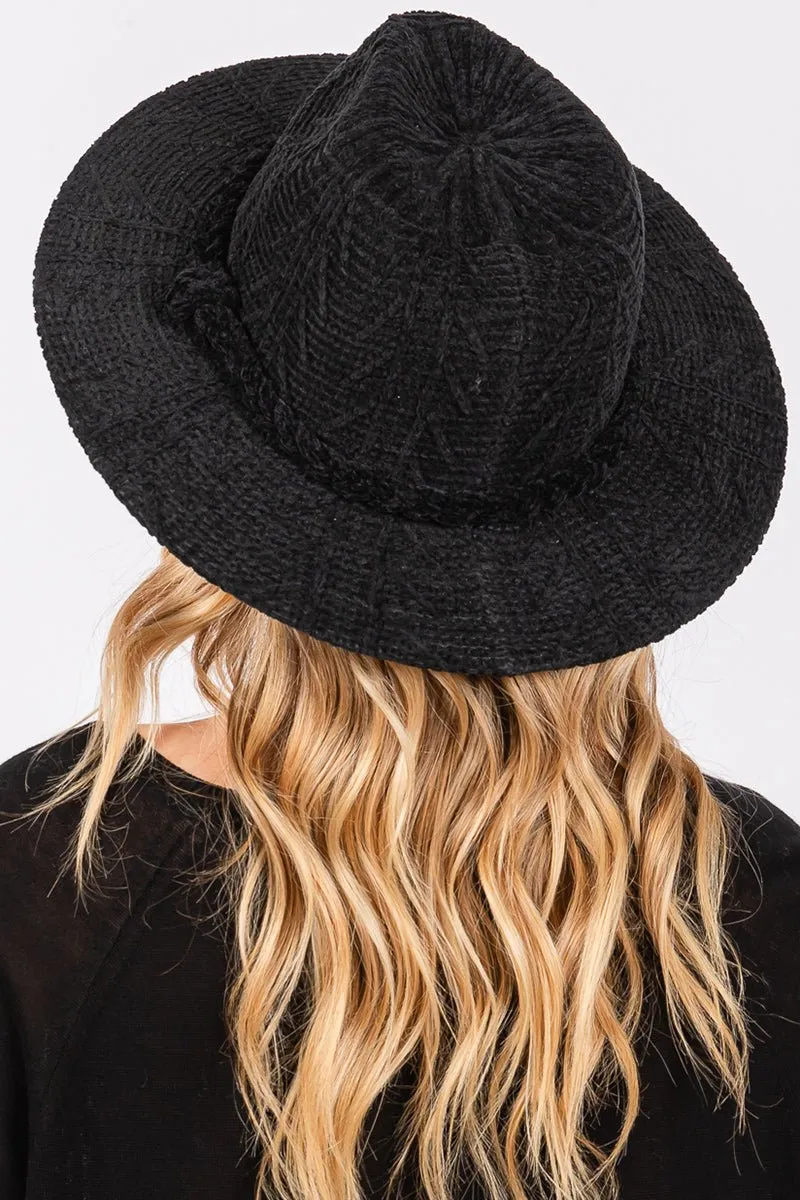 Winter Adventures Black Knit Fedora