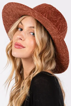 Winter Adventures Brown Knit Fedora