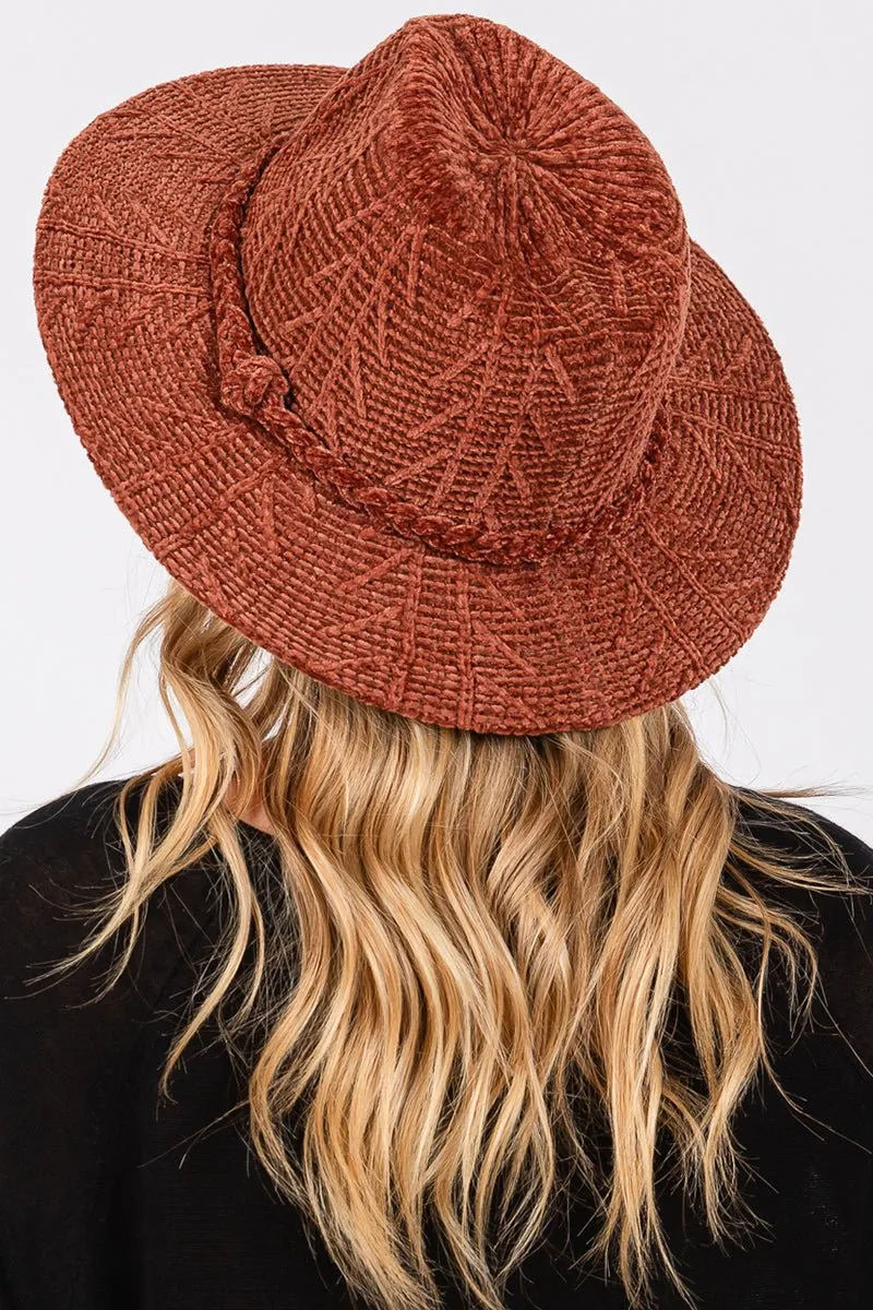 Winter Adventures Brown Knit Fedora