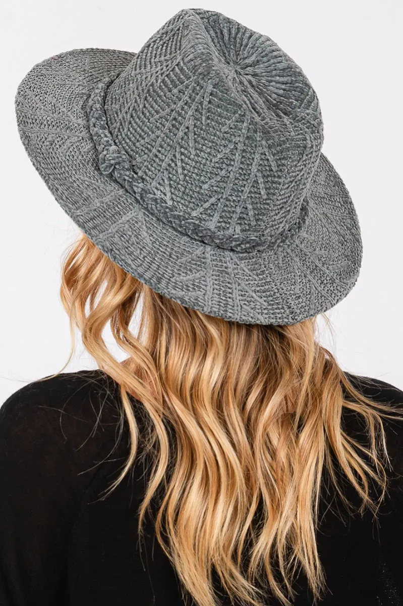 Winter Adventures Denim Knit Fedora