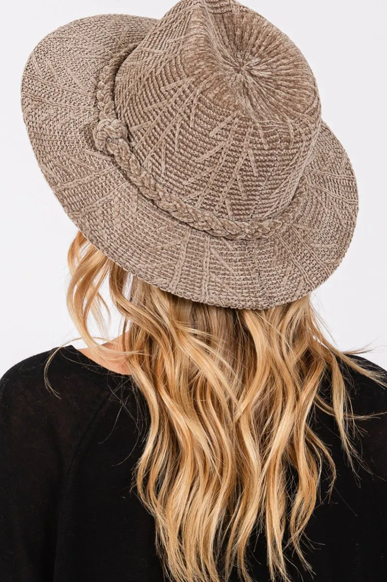 Winter Adventures Khaki Knit Fedora