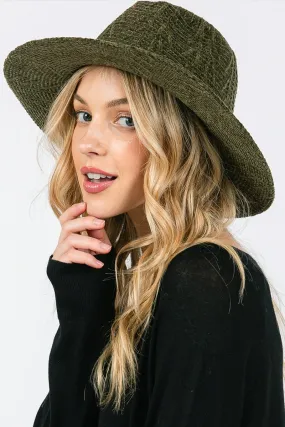 Winter Adventures Olive Knit Fedora