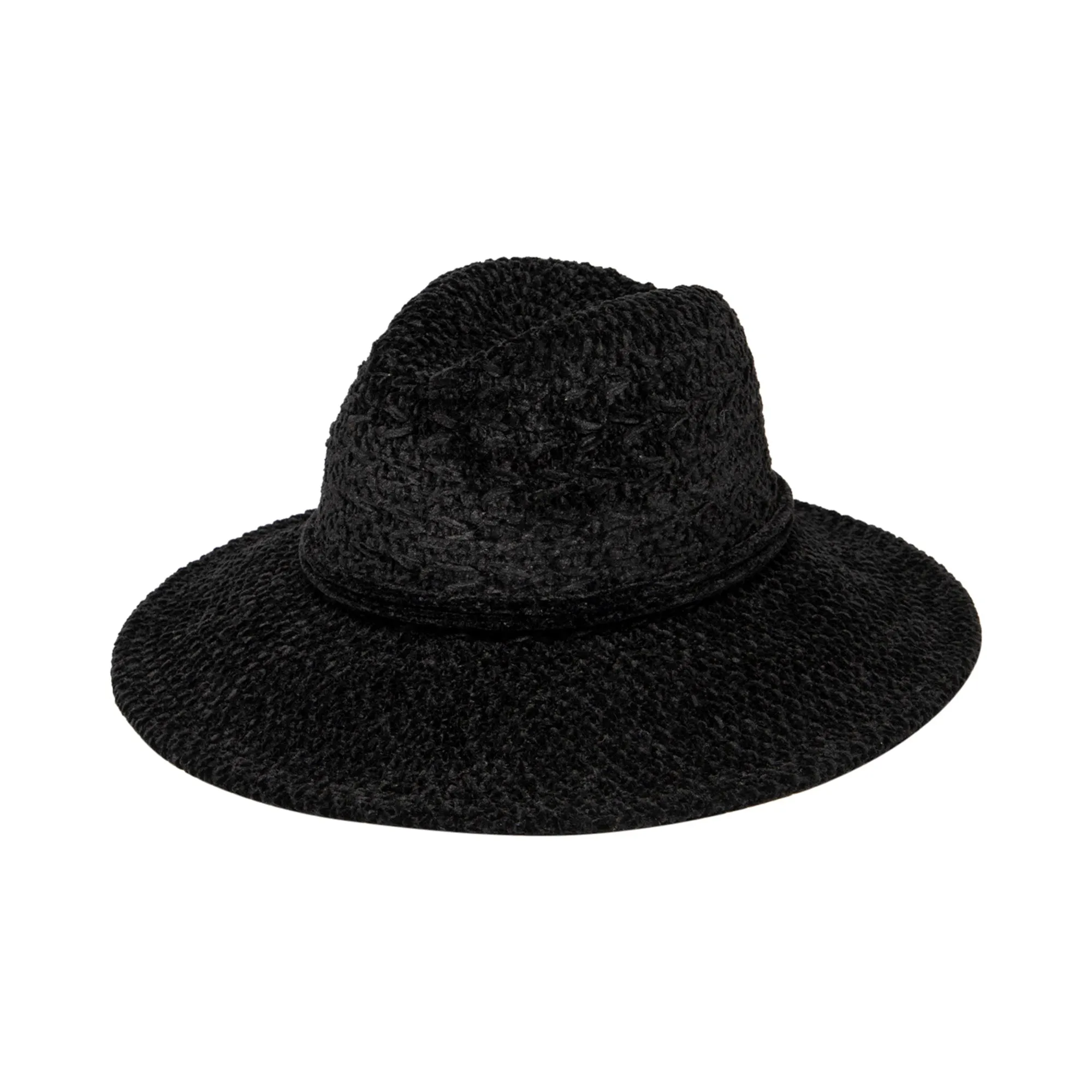 Women's Chenille Knit Wide Brim Fedora