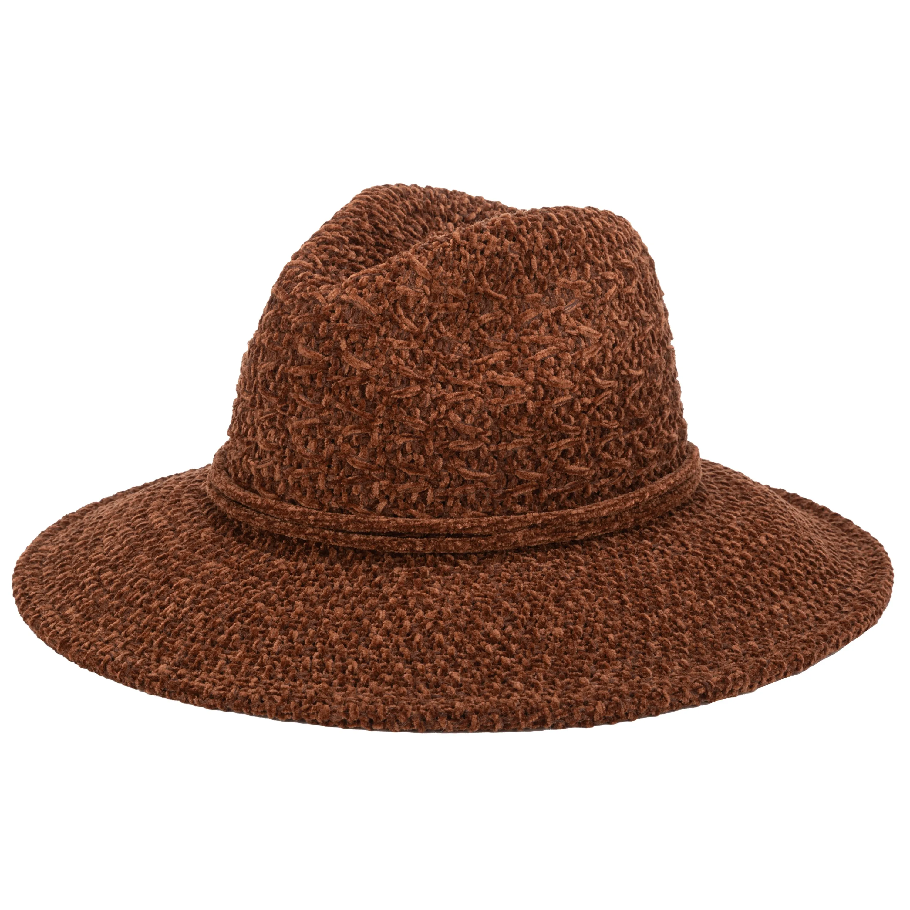 Women's Chenille Knit Wide Brim Fedora