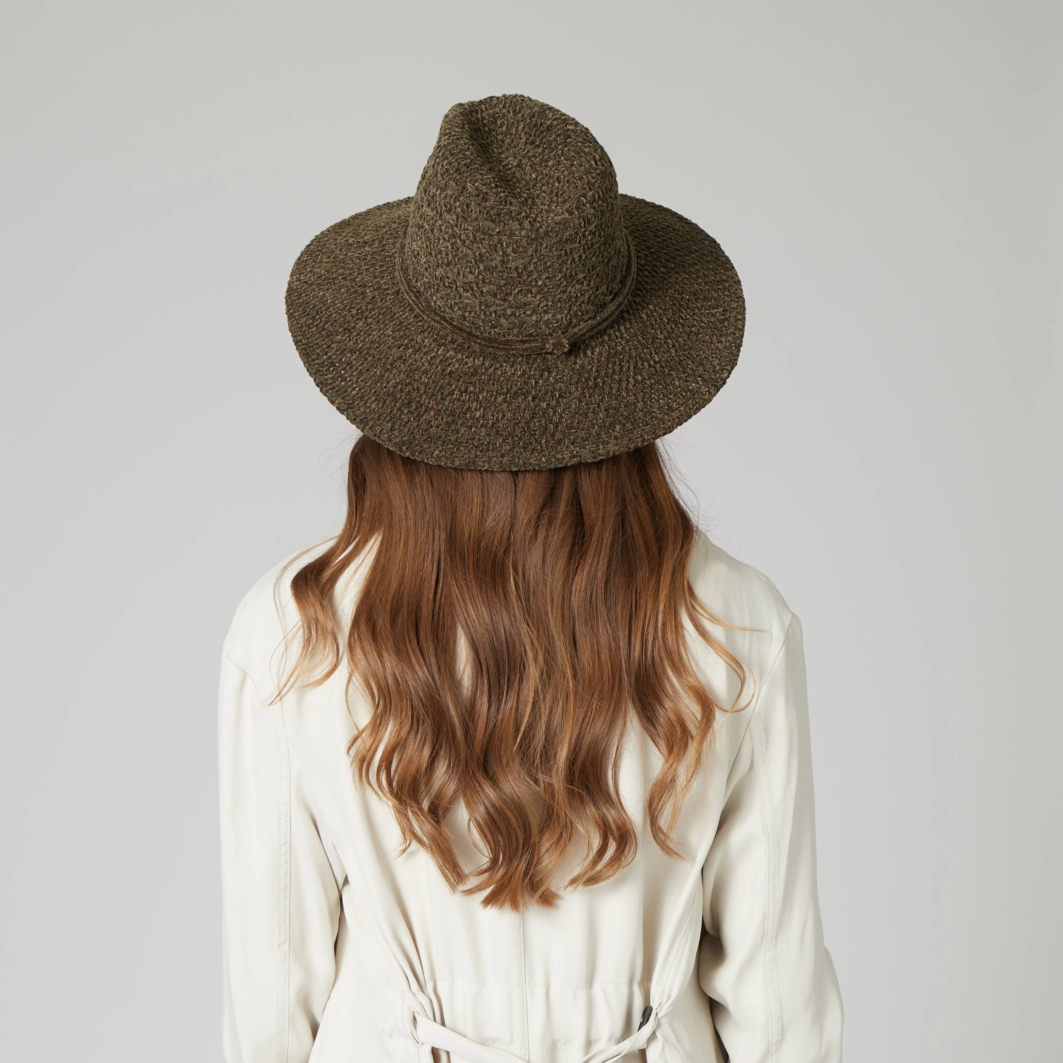 Women's Chenille Knit Wide Brim Fedora