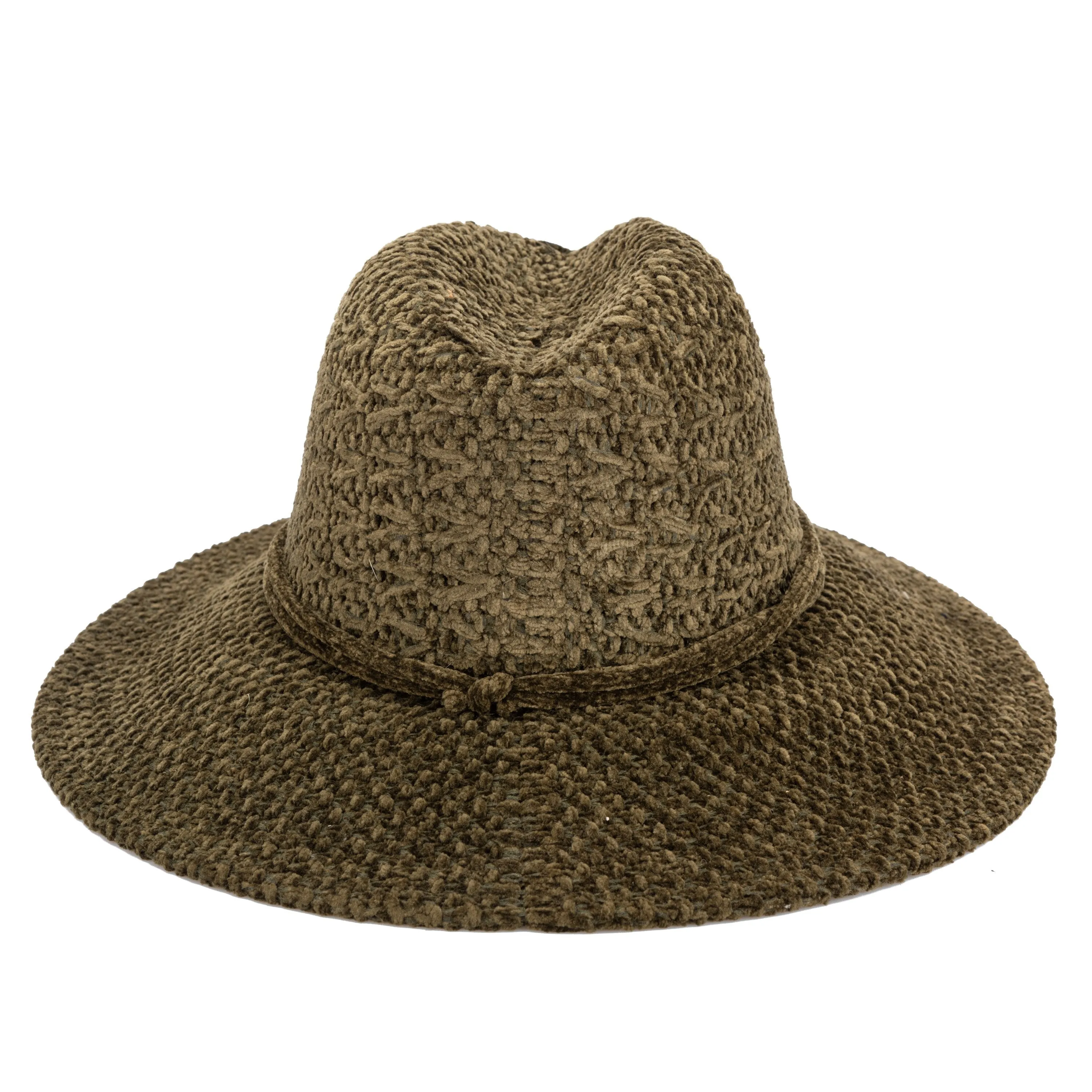 Women's Chenille Knit Wide Brim Fedora