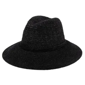 Women's Chenille Knit Wide Brim Fedora