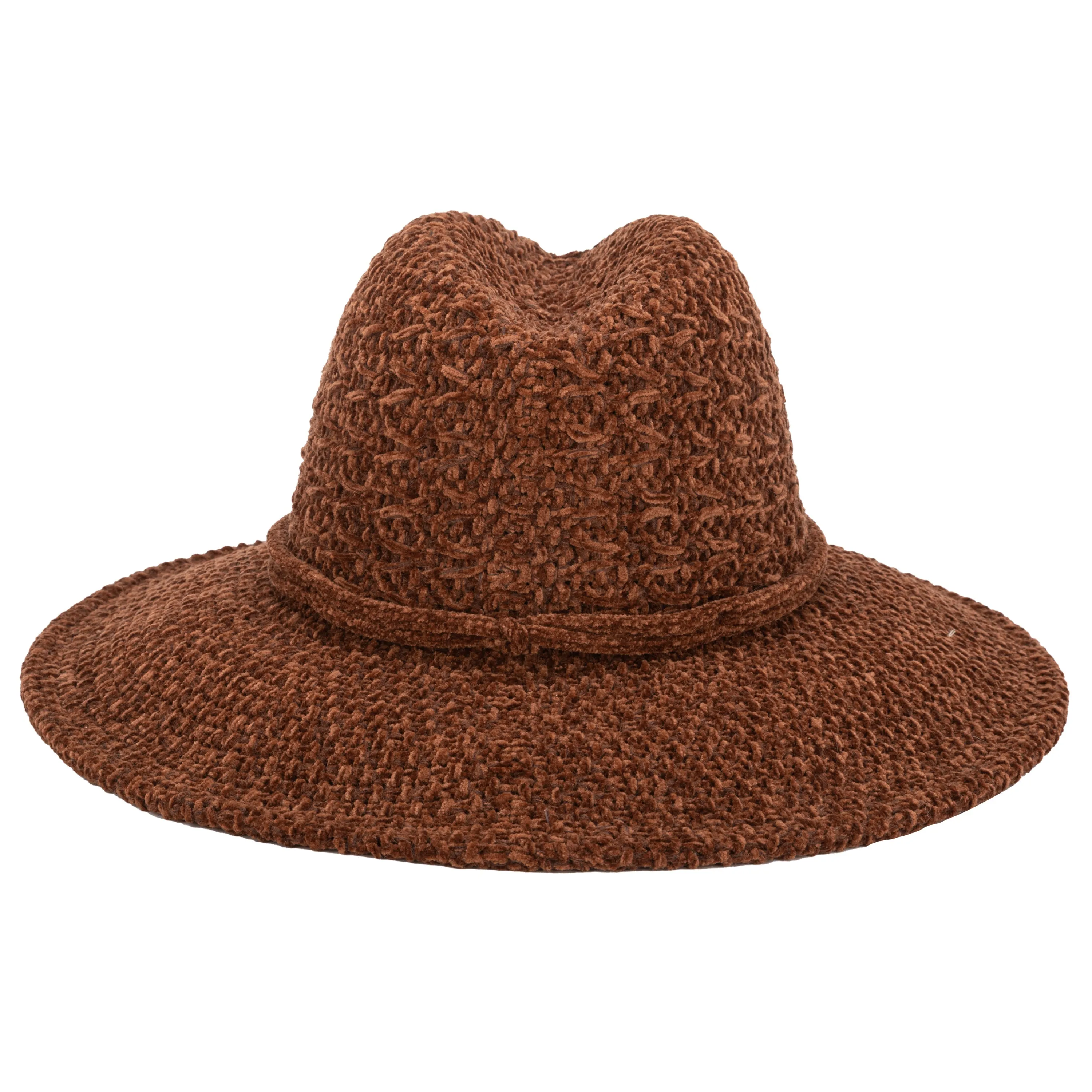 Women's Chenille Knit Wide Brim Fedora