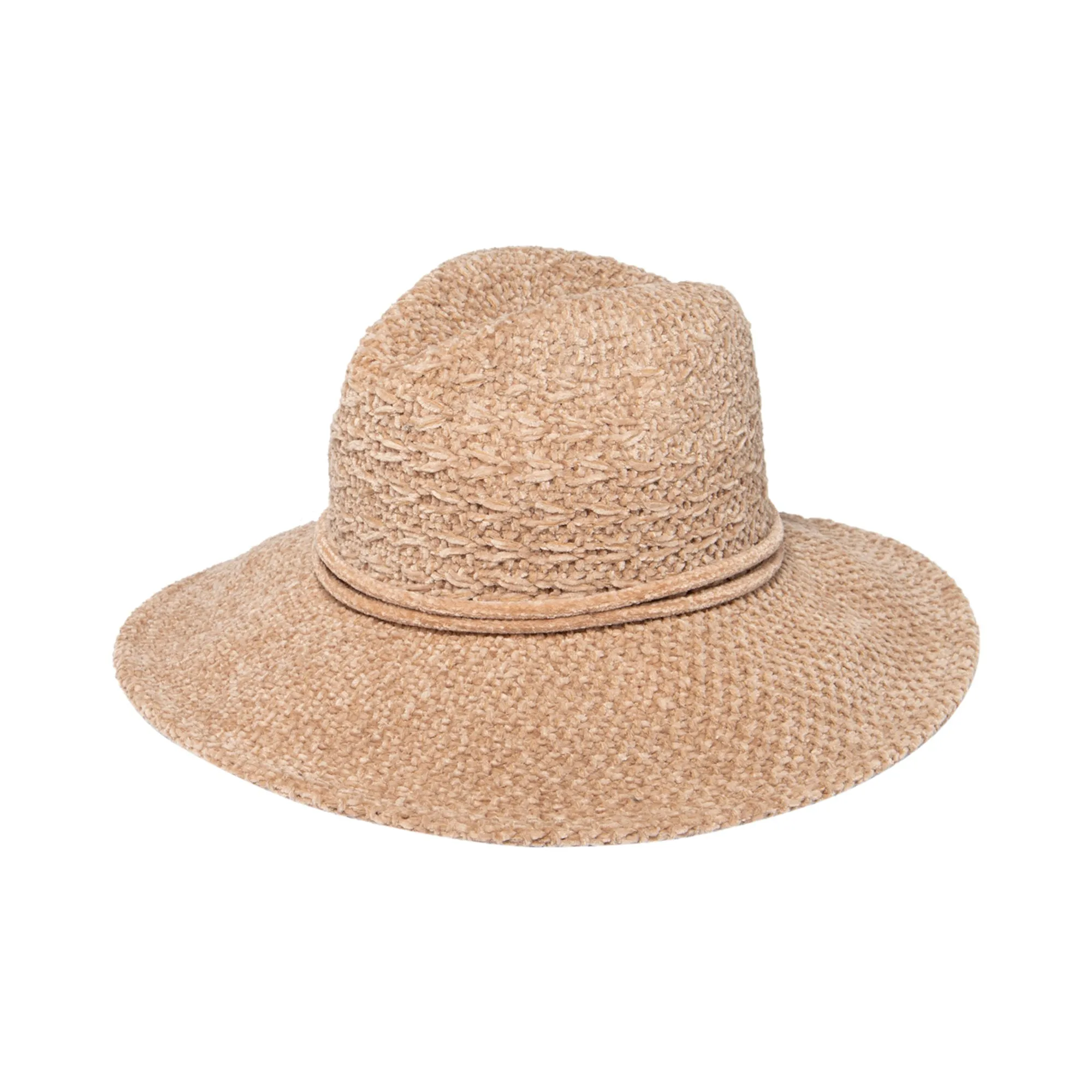 Women's Chenille Knit Wide Brim Fedora