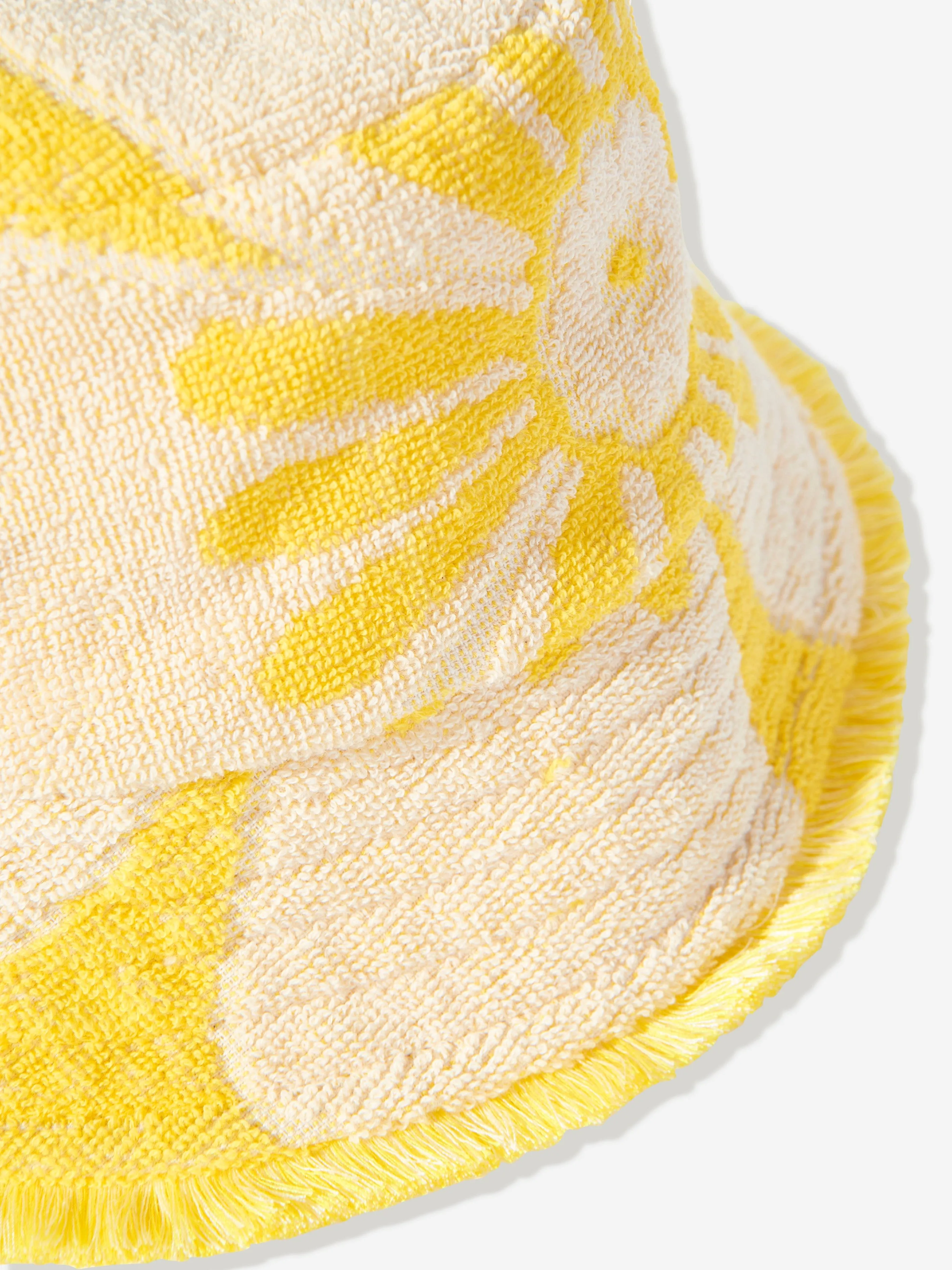 Zimmermann Girls Jacquard Towel Bucket Hat in Yellow